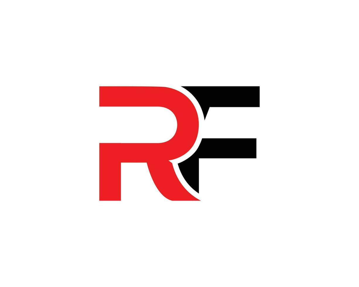 Alphabet Letter RF Logo Design Icon Template Vector Illustration.