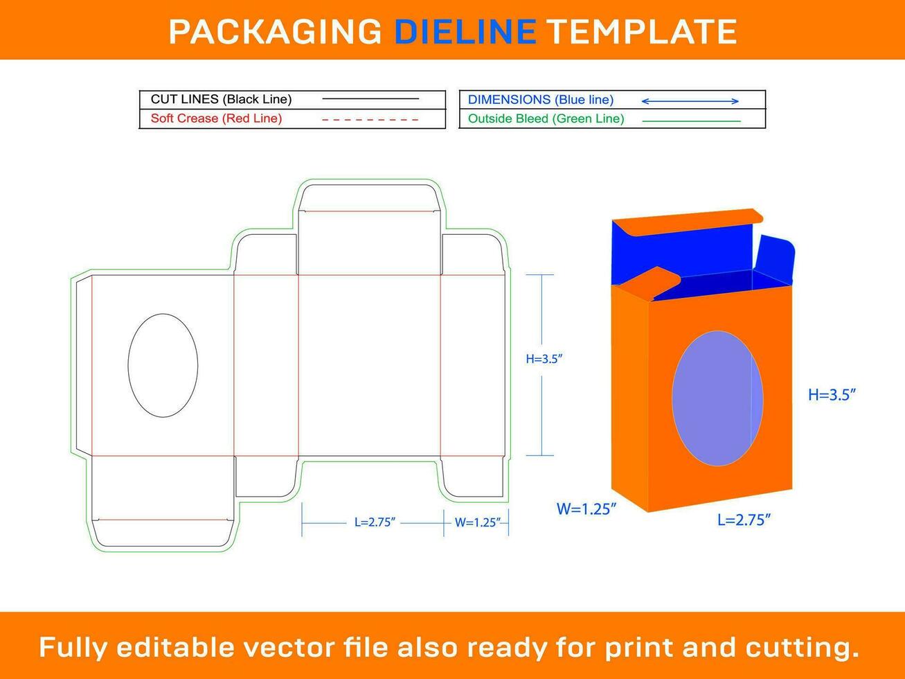 Soap Box Dieline Template vector