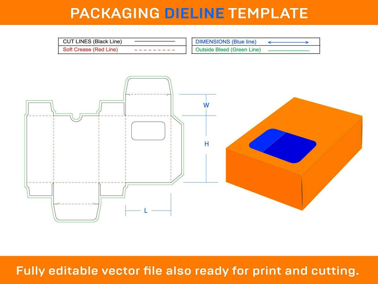 Soap Display Box, Dieline Template vector