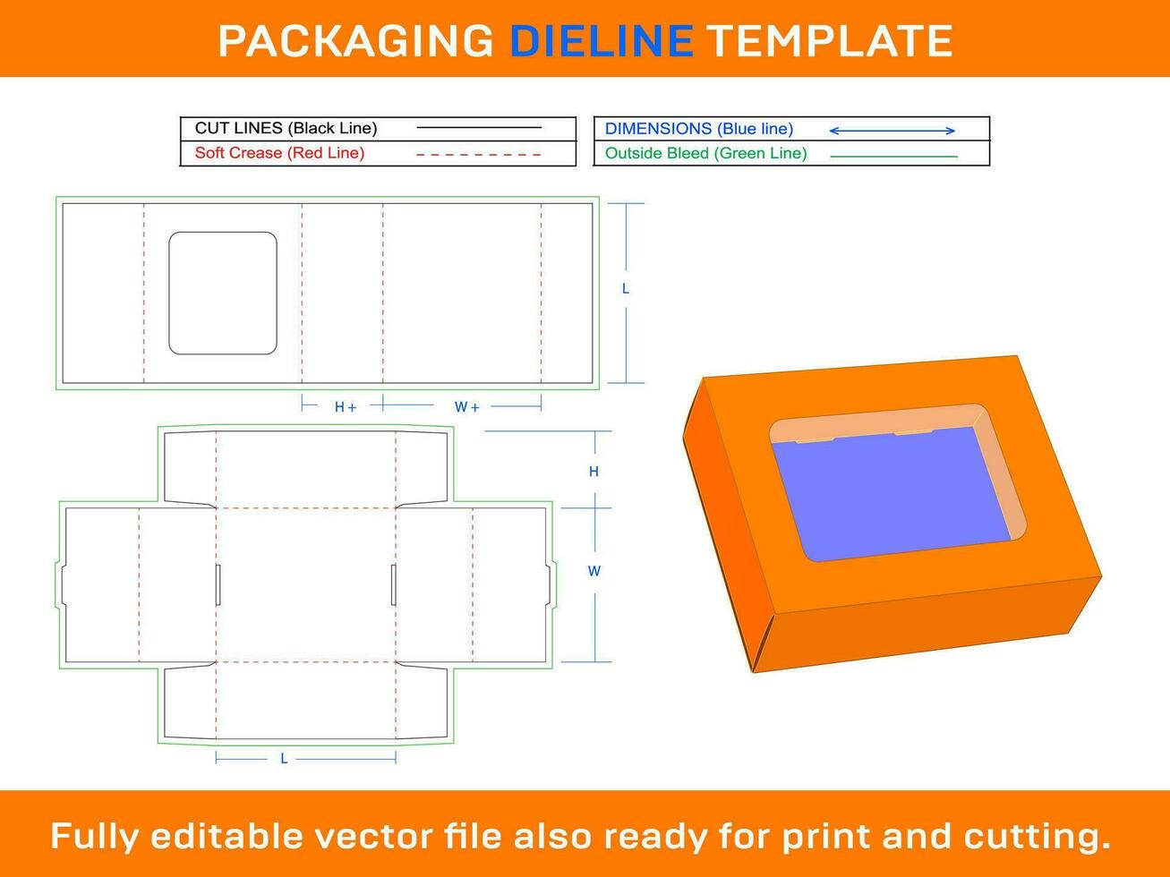 monitor jabón caja, dieline modelo vector