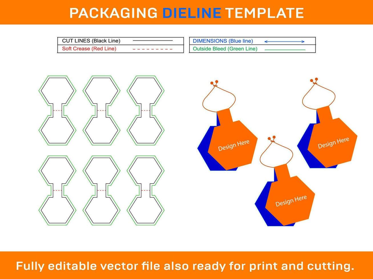 T-Shirt Display Card Dieline Vector