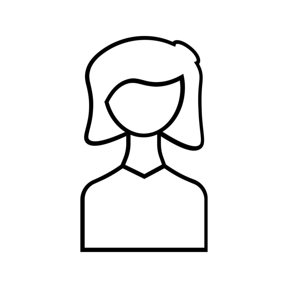 FEMALE AVATAR Editable and Resizeable Vector Icon