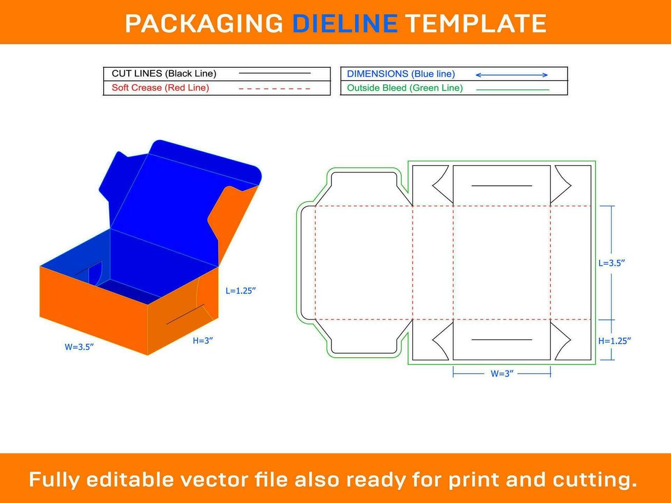 Classic Box, Storage Box, Shipping Box, Dieline Template, SVG, Ai, EPS, PDF, DXF, JPEG, PNG vector