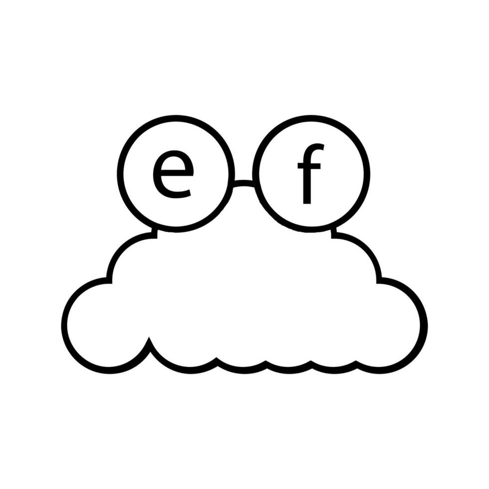 CLOUD DATA Editable and Resizeable Vector Icon