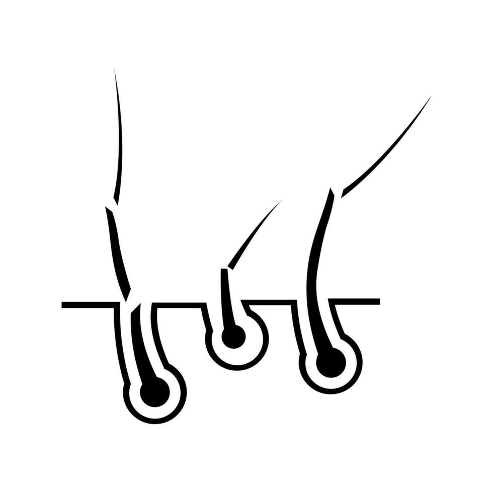 BRITTLE HAIR Editable and Resizeable Vector Ico