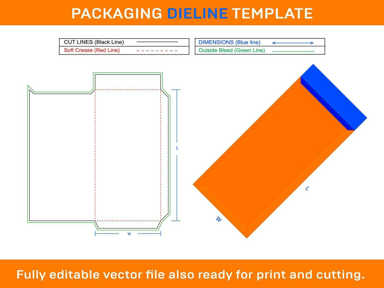 Envelope, Dieline Template, SVG, EPS, PDF, DXF, Ai, PNG, JPEG vector