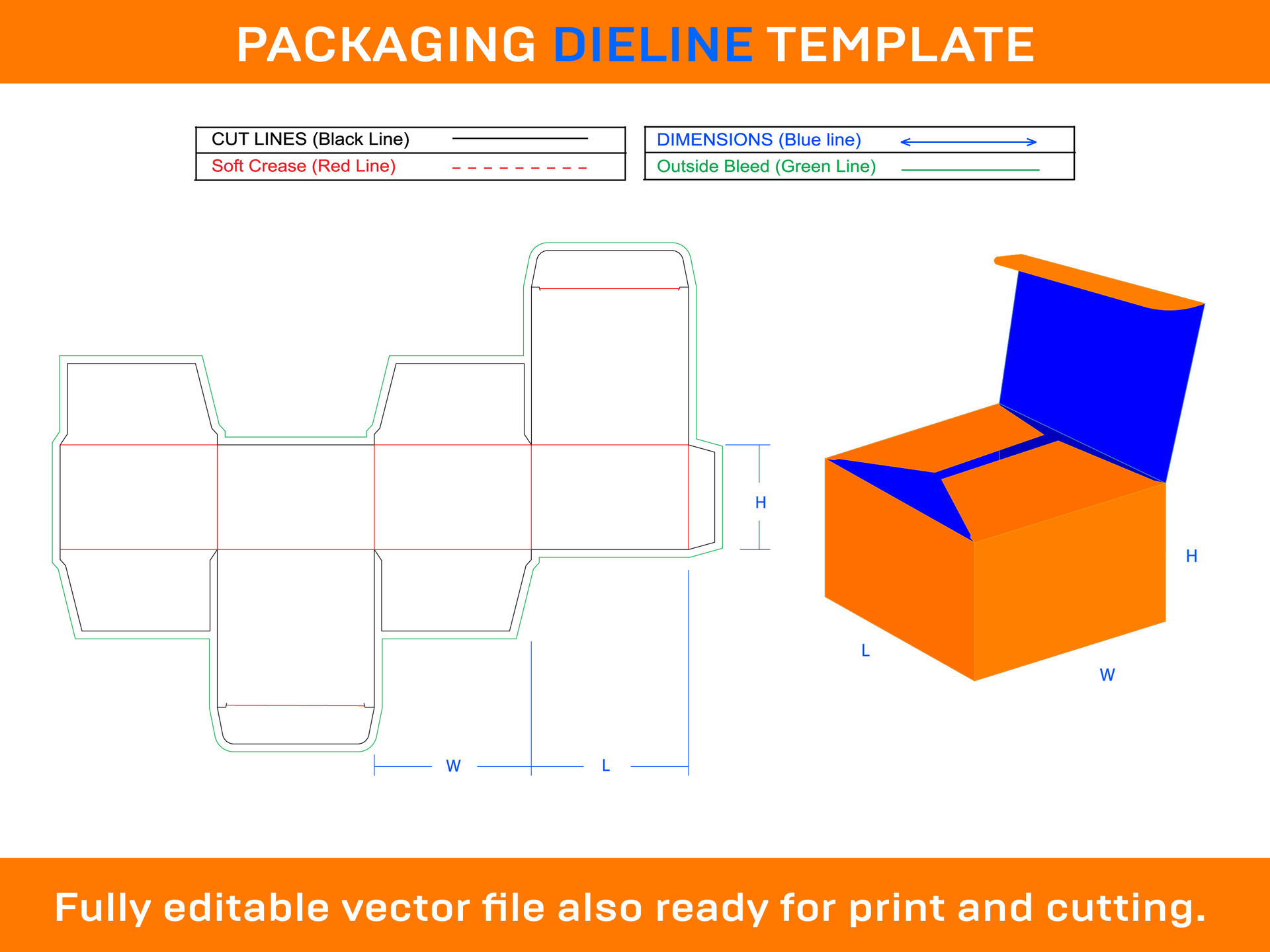 4 Oz Assortment Jar Candle Box Dieline Template 25262132 Vector Art at ...