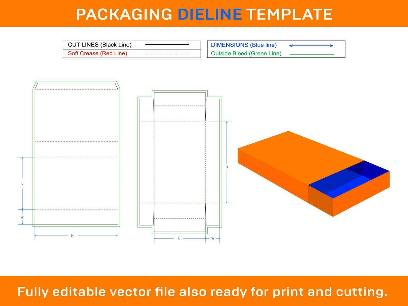 Match Box, Drawer box, sliding box, Dieline Template, SVG,EPS,PDF.Ai,PNG,JPEG vector