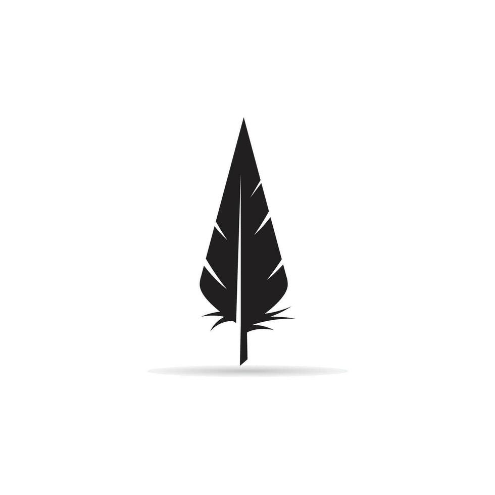 silhouette feather illustration vector