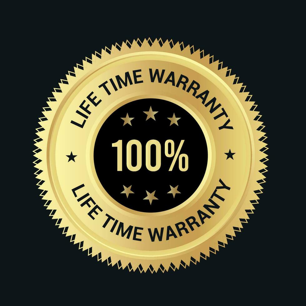 Life time Warranty logo design. Lifetime Warranty vector badge icons