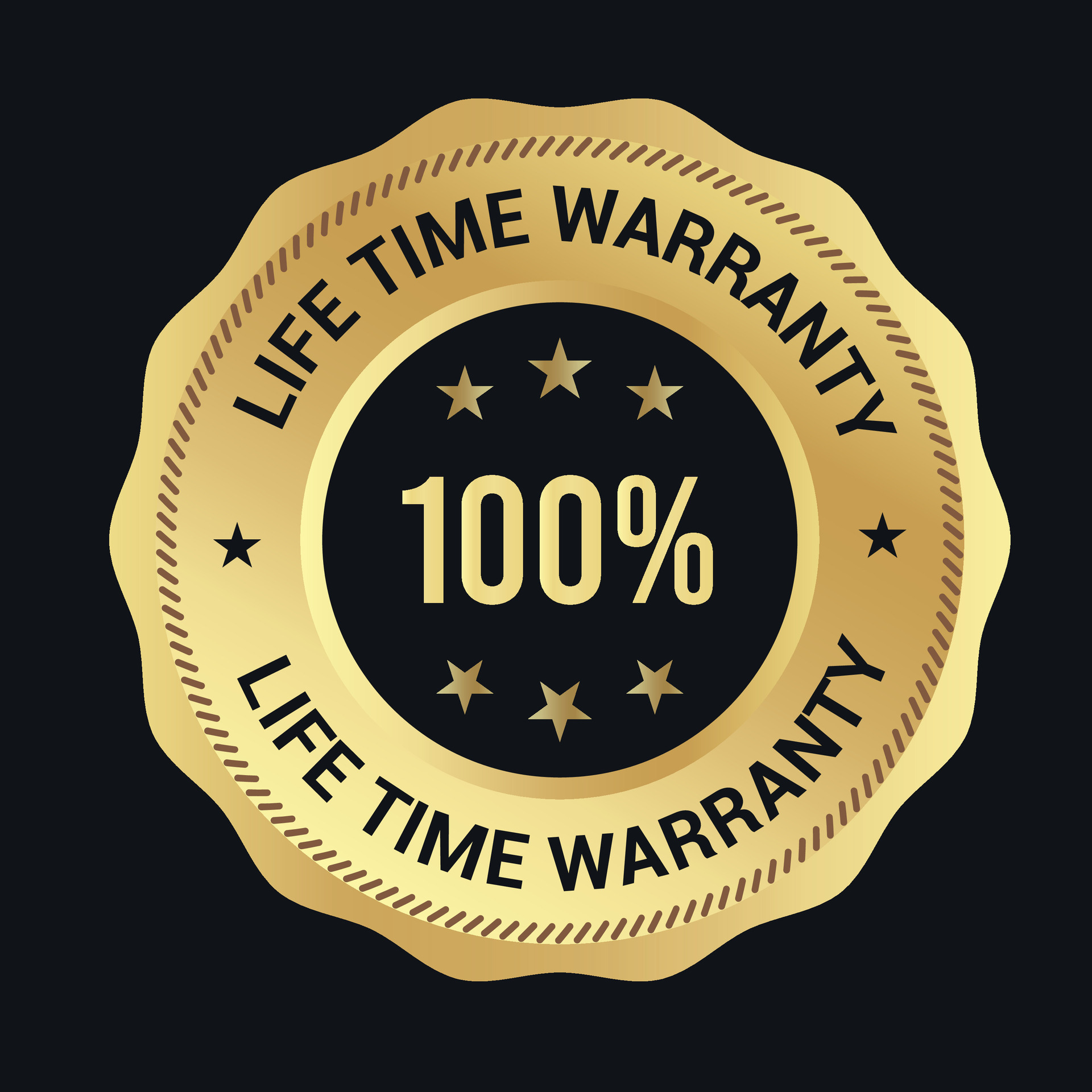 Life time Warranty logo design. Lifetime Warranty vector badge icons