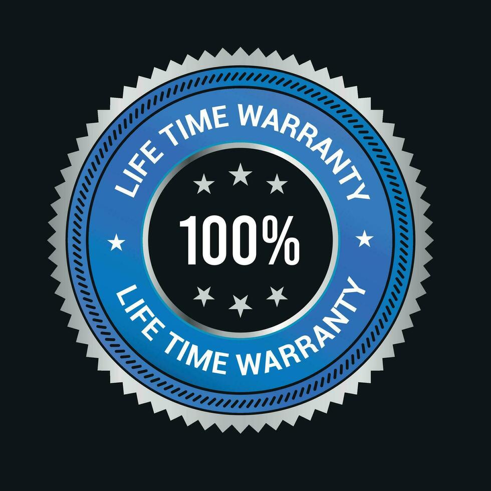 Life time Warranty logo design. Lifetime Warranty vector badge icons