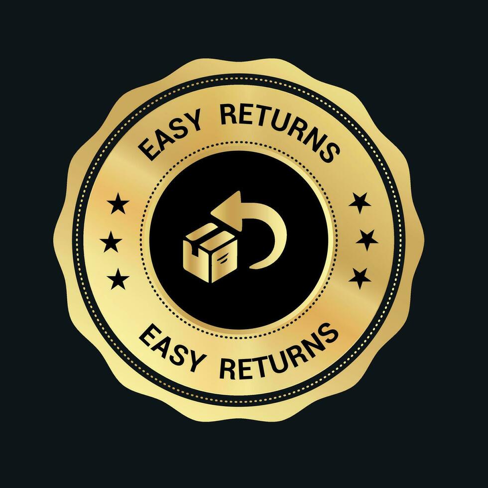 Easy Returns vector logo. trust badges. easy returns icons,