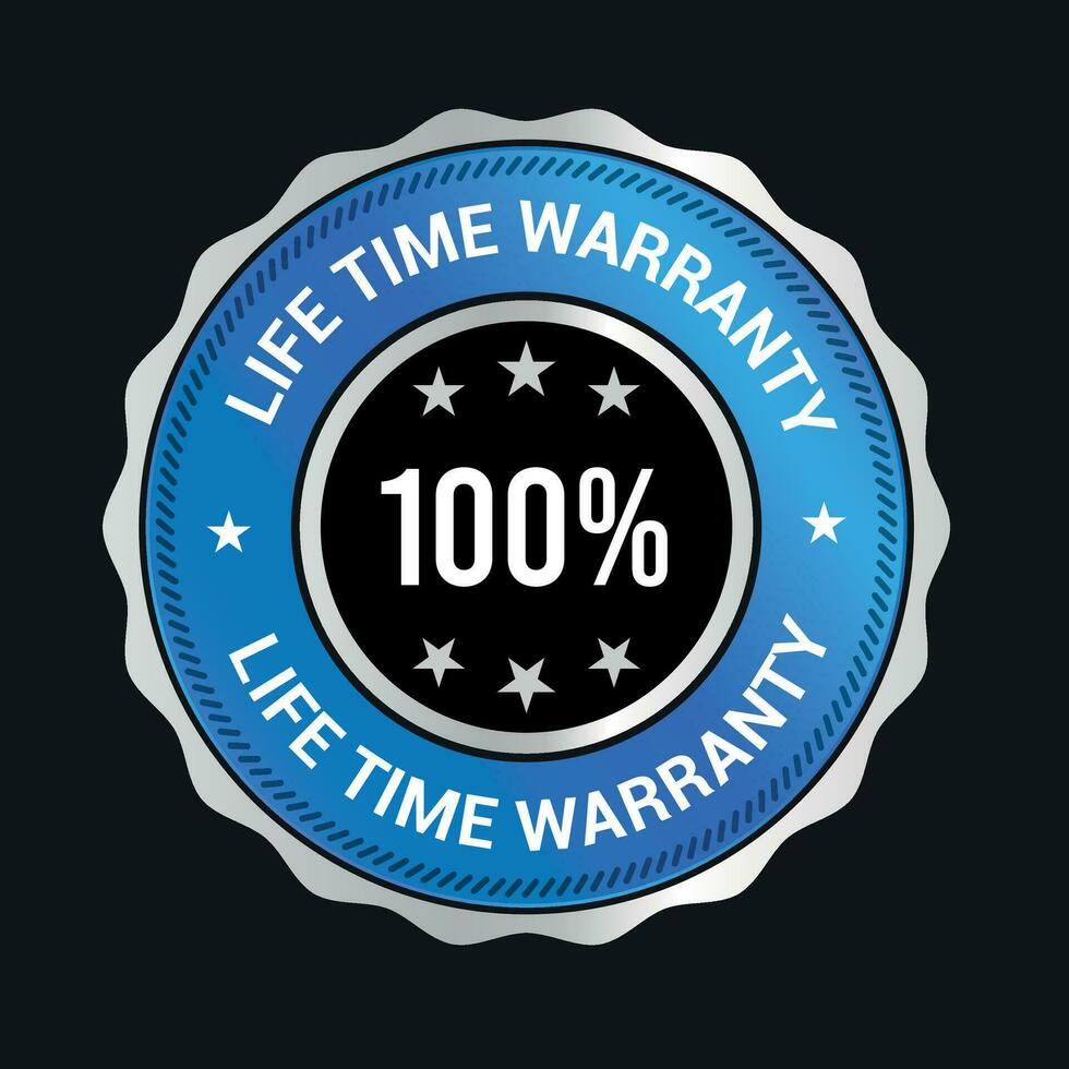 Life time Warranty logo design. Lifetime Warranty vector badge icons
