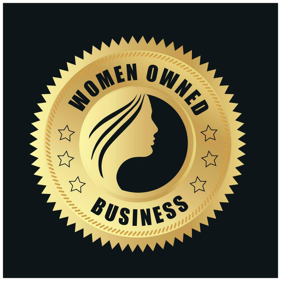 Women Owned Logo. Women Owned vector logo design. Women Owned business
