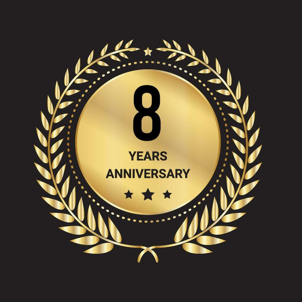 8 year anniversary celebrations logo, vector and graphic