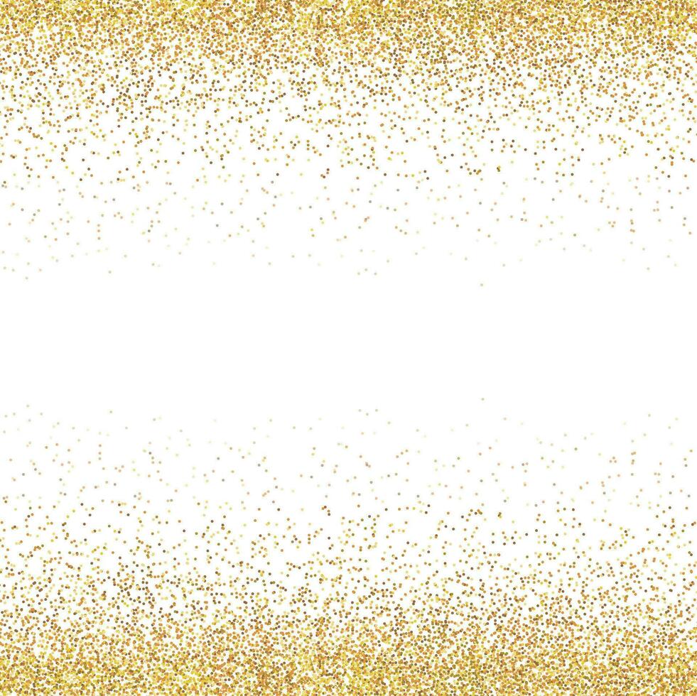 gold dust magic glitter square frame vector