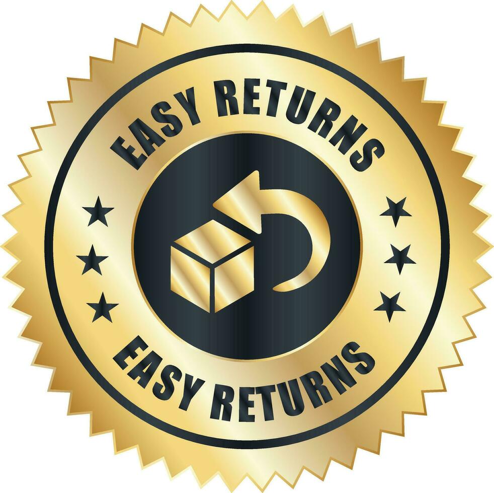 Easy Returns vector logo. trust badges. easy returns icons,