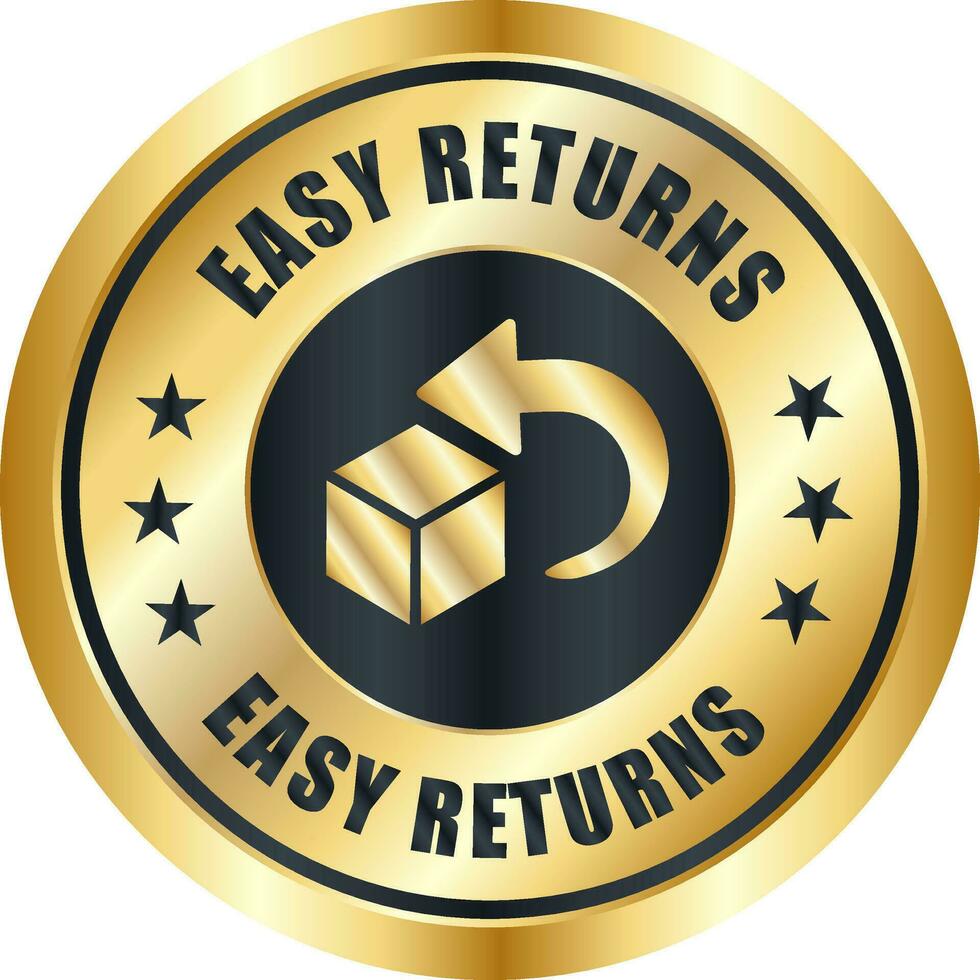 Easy Returns vector logo. trust badges. easy returns icons,