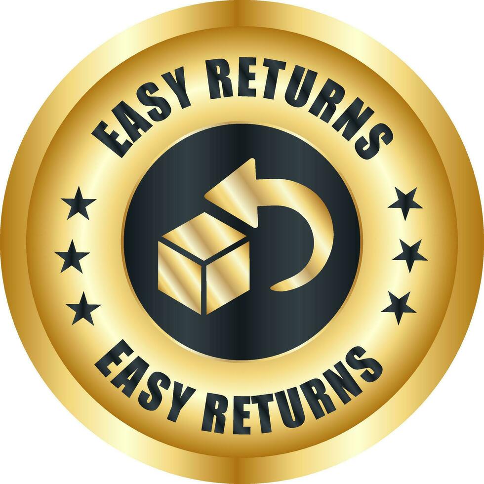 Easy Returns vector logo. trust badges. easy returns icons,