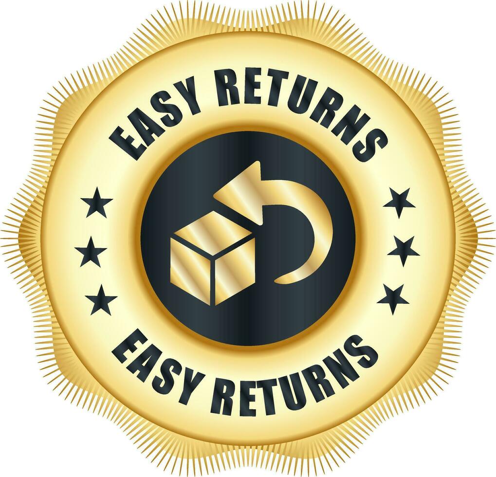 Easy Returns vector logo. trust badges. easy returns icons,