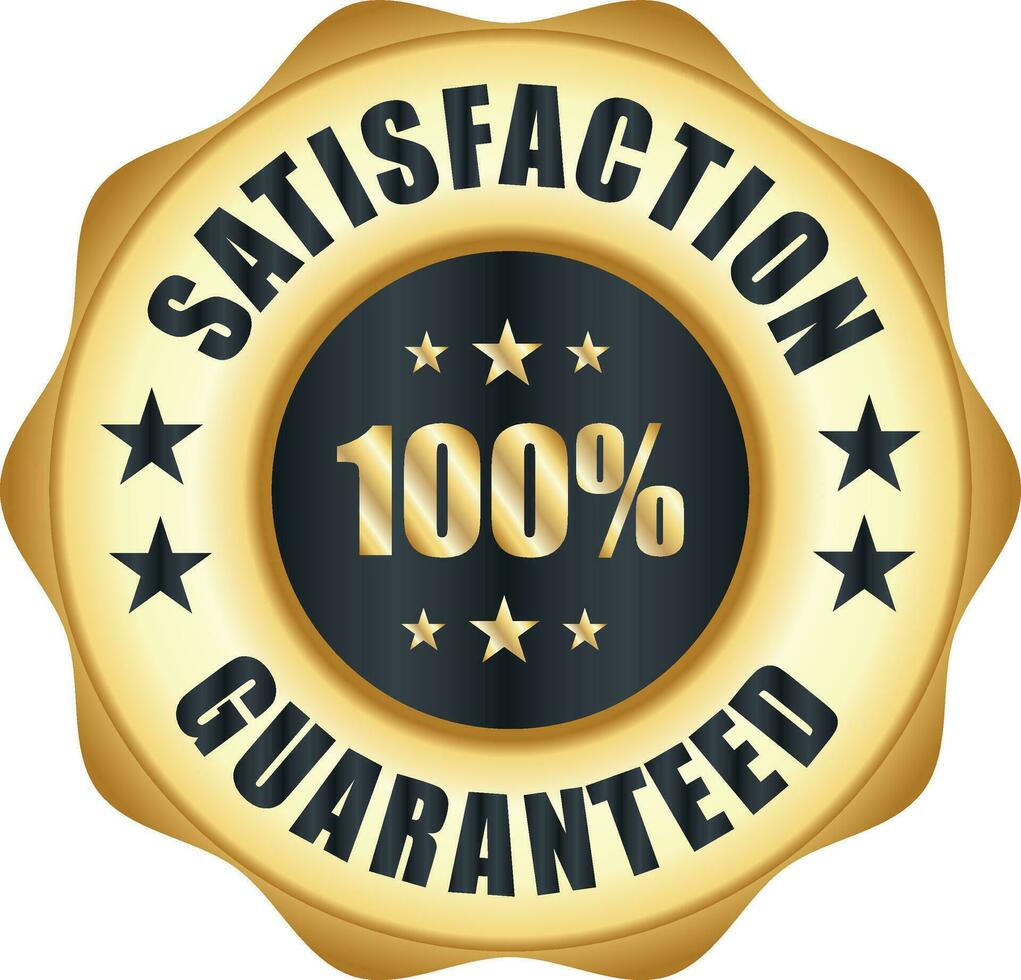 Satisfaction Guaranteed badge, trust badge design, guarantee badge ...