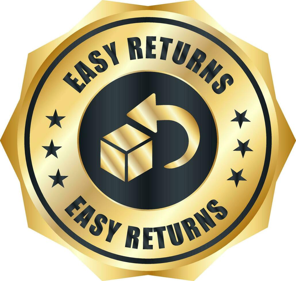 Easy Returns vector logo. trust badges. easy returns icons,