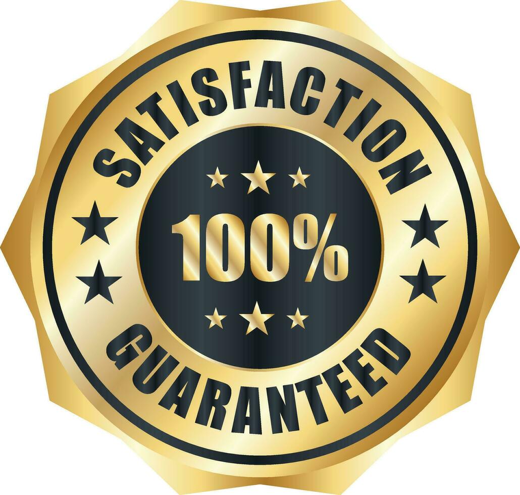 Satisfaction Guaranteed badge, trust badge design, guarantee badge, trusts badge logo vector