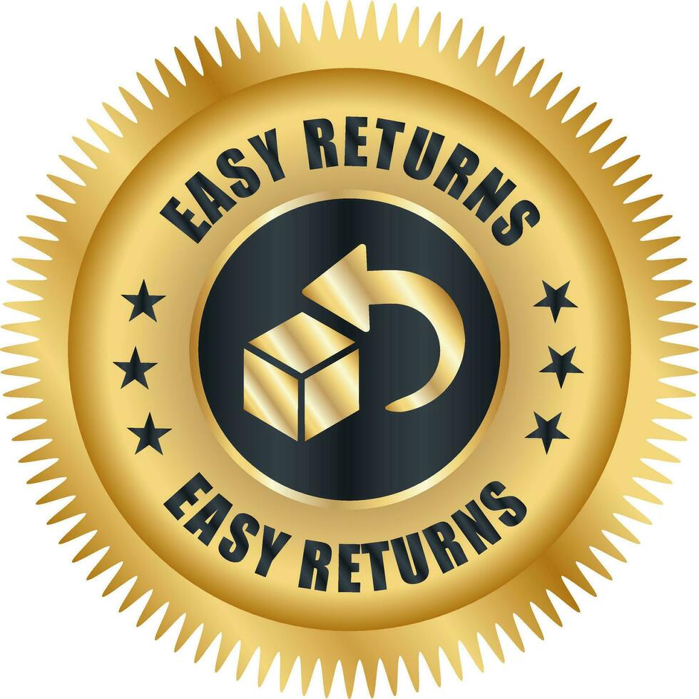 Easy Returns vector logo. trust badges. easy returns icons,