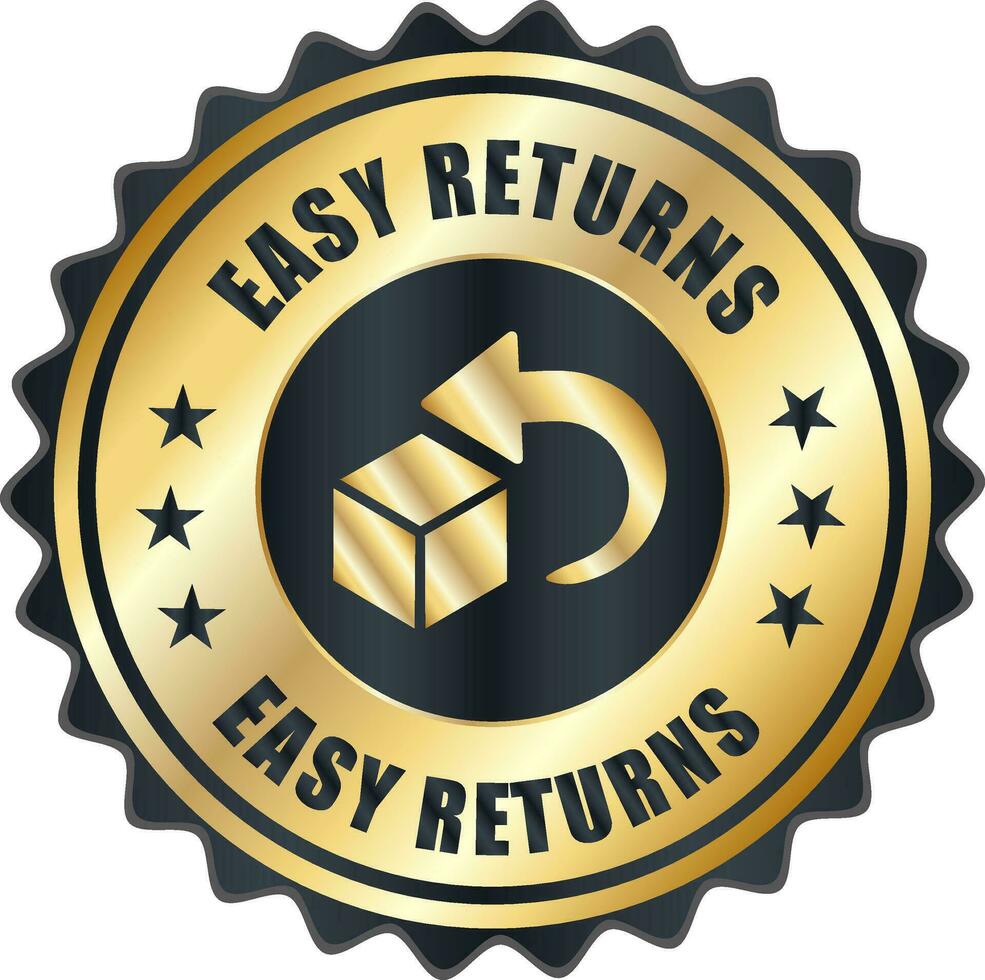 Easy Returns vector logo. trust badges. easy returns icons,