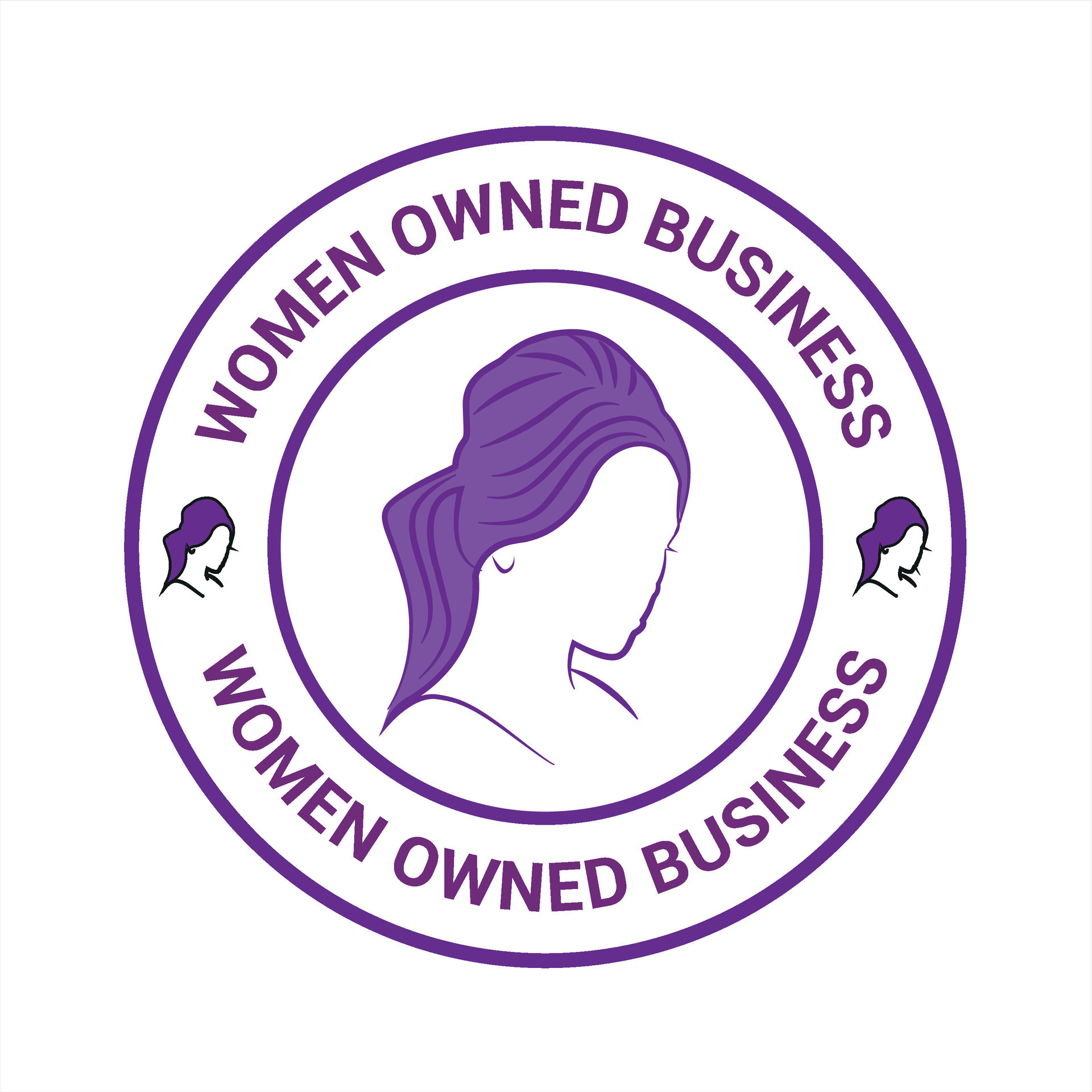 Women Owned Logo. Women Owned vector logo design. Women Owned business