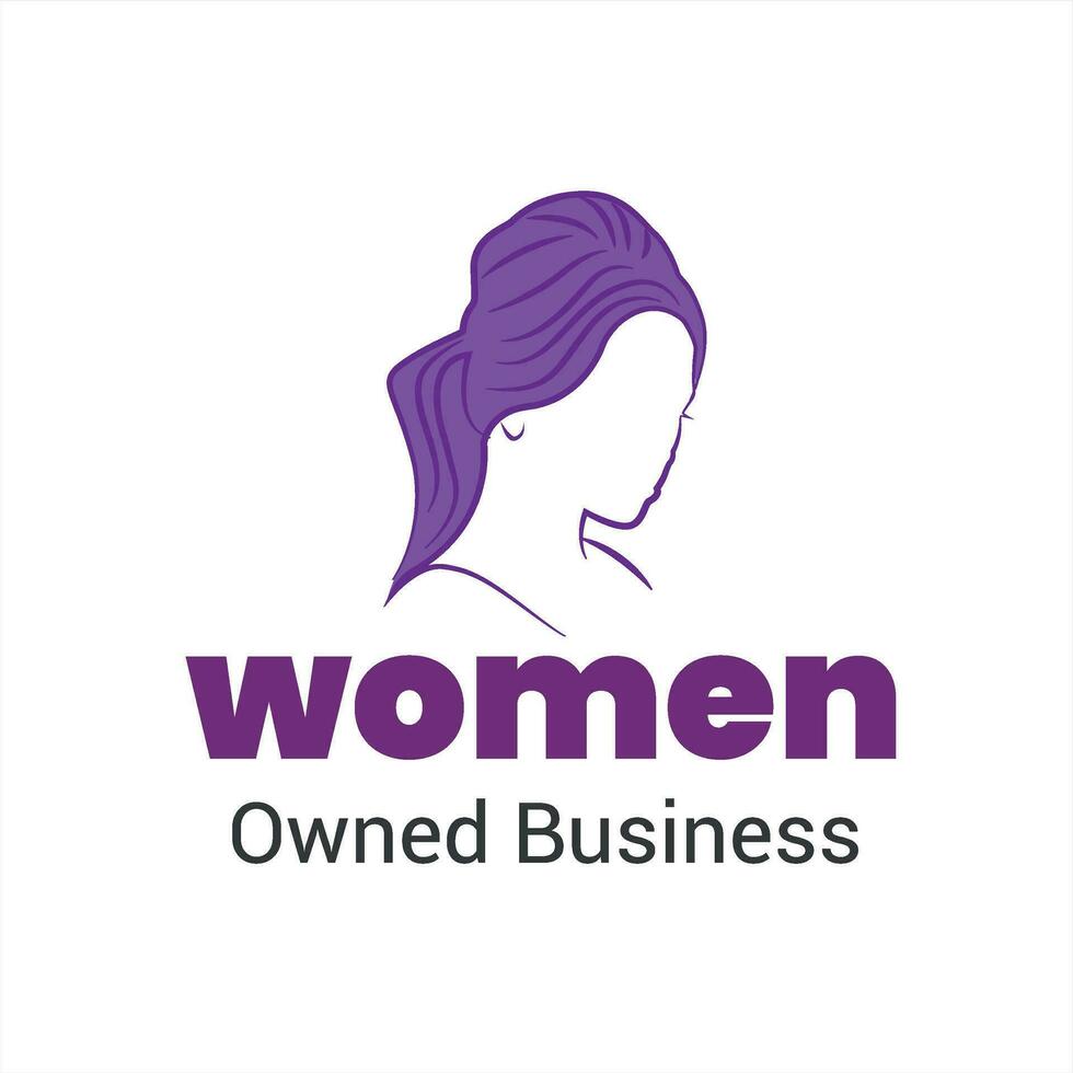 Women Owned Logo. Women Owned vector logo design. Women Owned business logo, Women owned badge, Women owned business icon