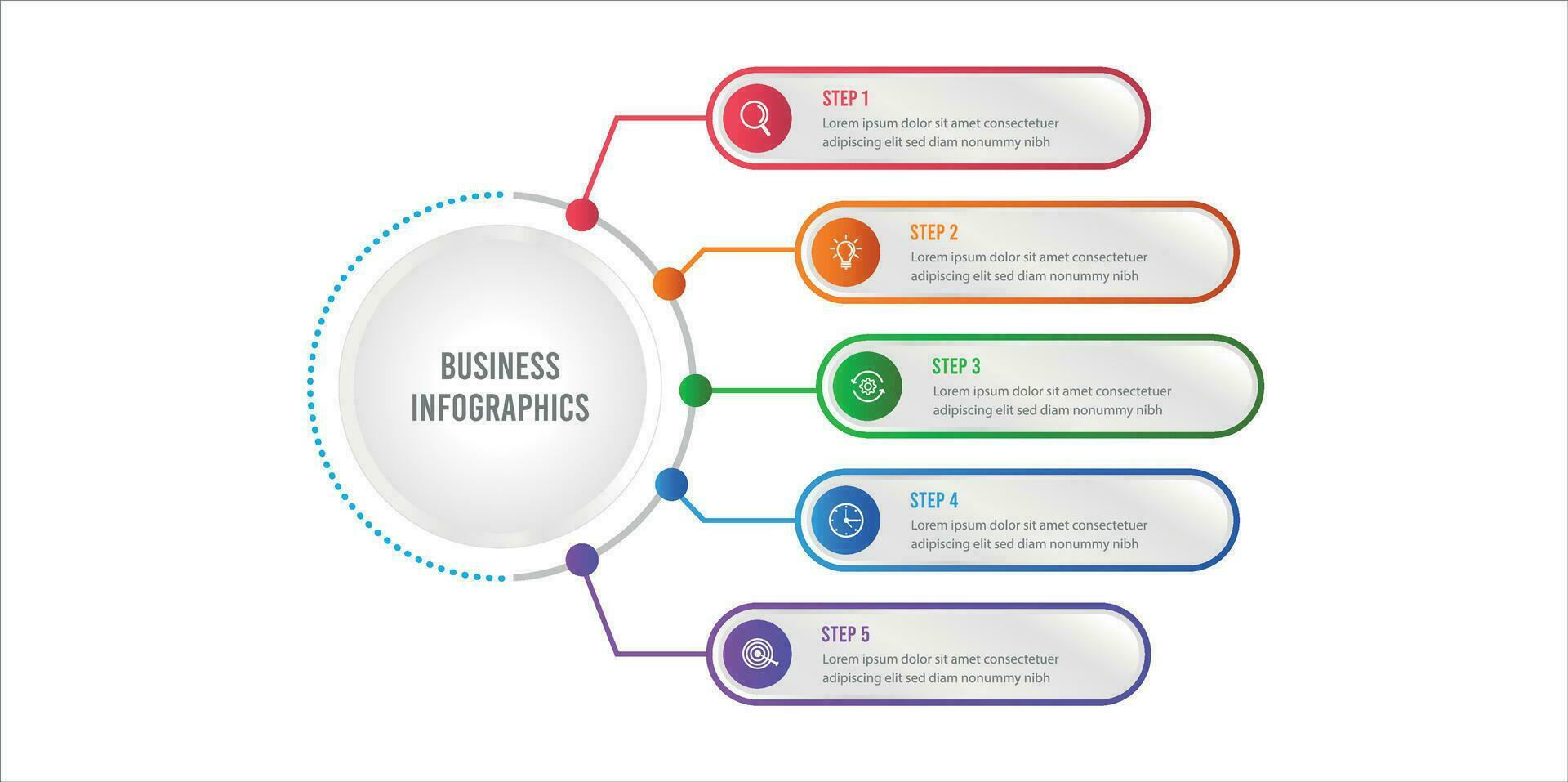 Vector infographic template, vector professional steps infographic. Business Process template