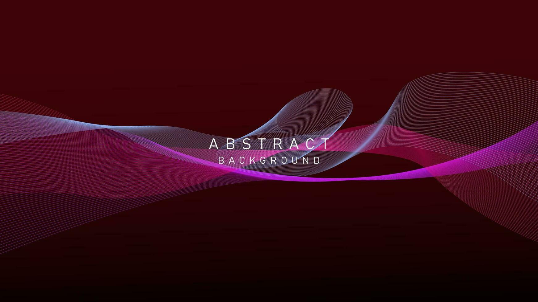 Abstract Dark red gradient background with flowing wave lines. Modern shiny moving lines design, for banner, poster, landing page. vector illustration