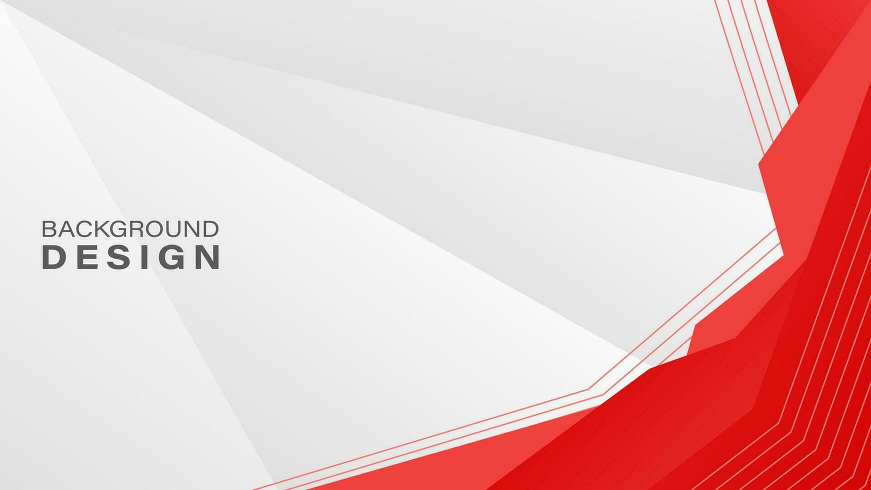 Modern geometric background in white and red colors. vector illustration