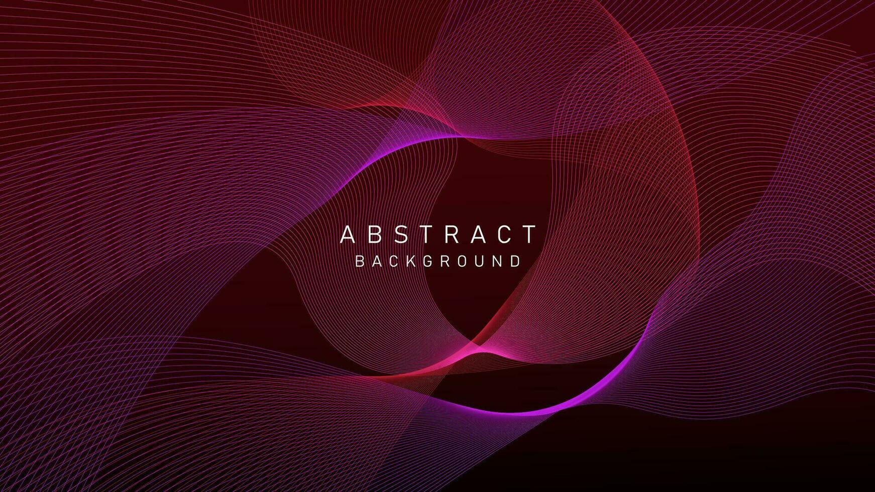 Abstract Dark red gradient background with flowing wave lines. Modern shiny moving lines design, for banner, poster, landing page. vector illustration