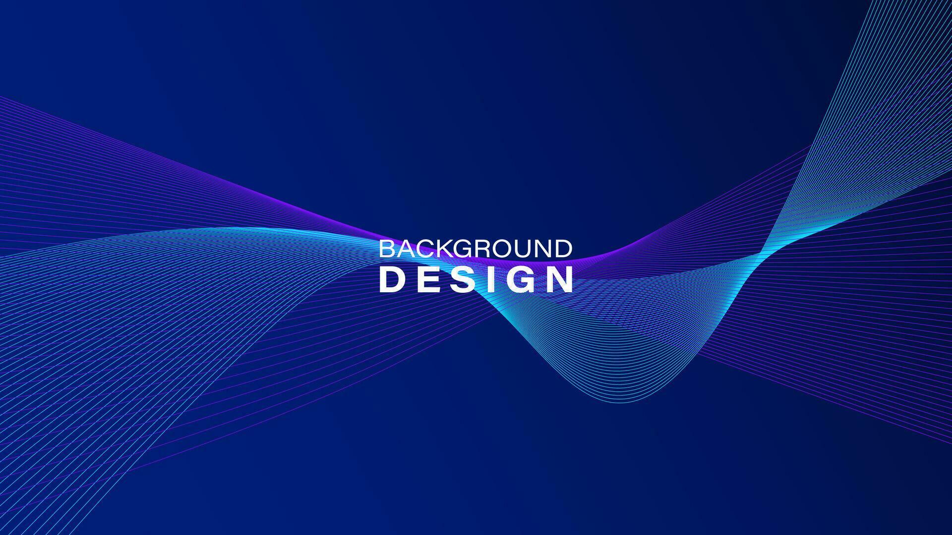Modern abstract blue gradient flowing wave lines banner background ...