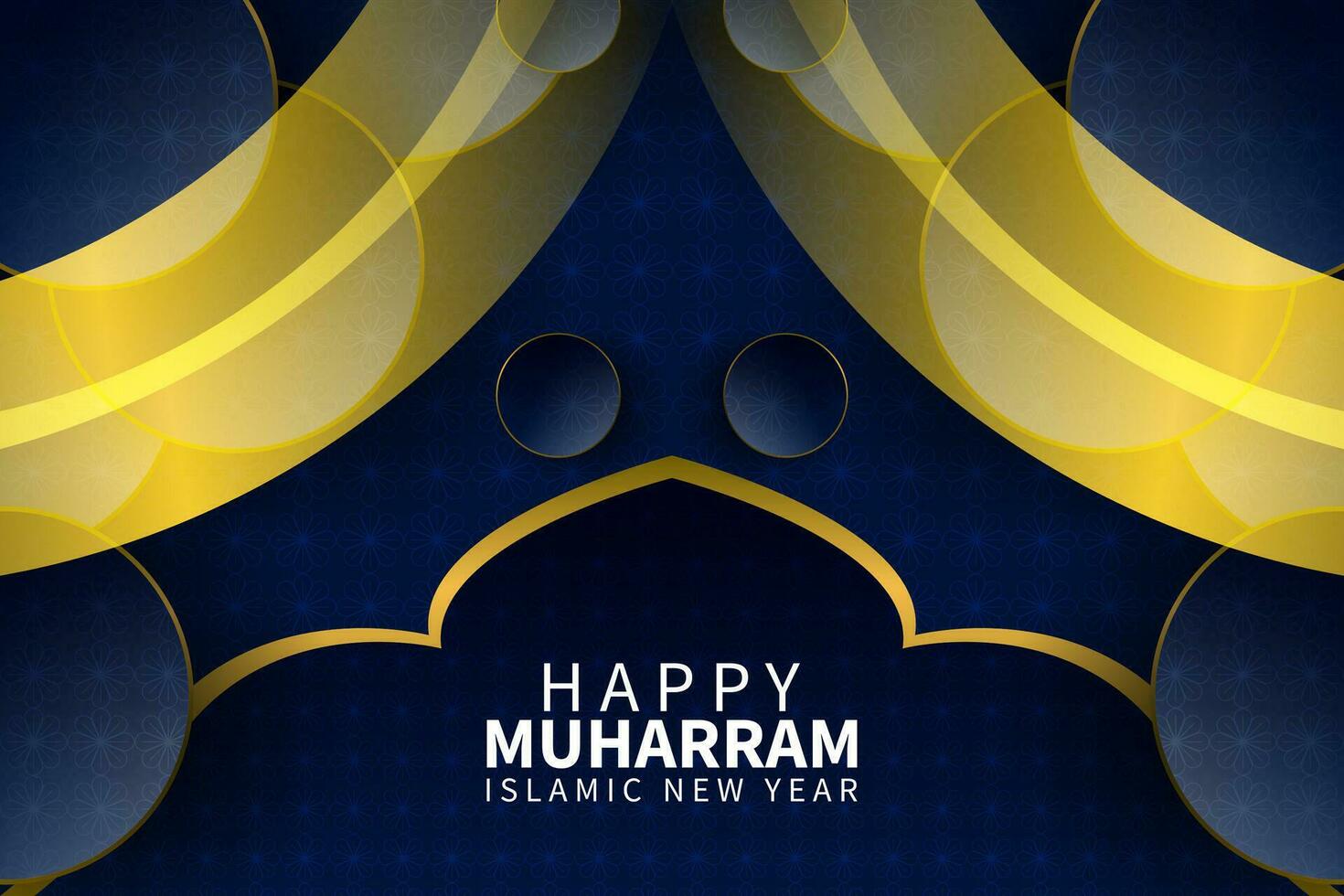Happy Islamic New Year Celebration, Islamic new year banner template illustration design, happy day for muslims vector