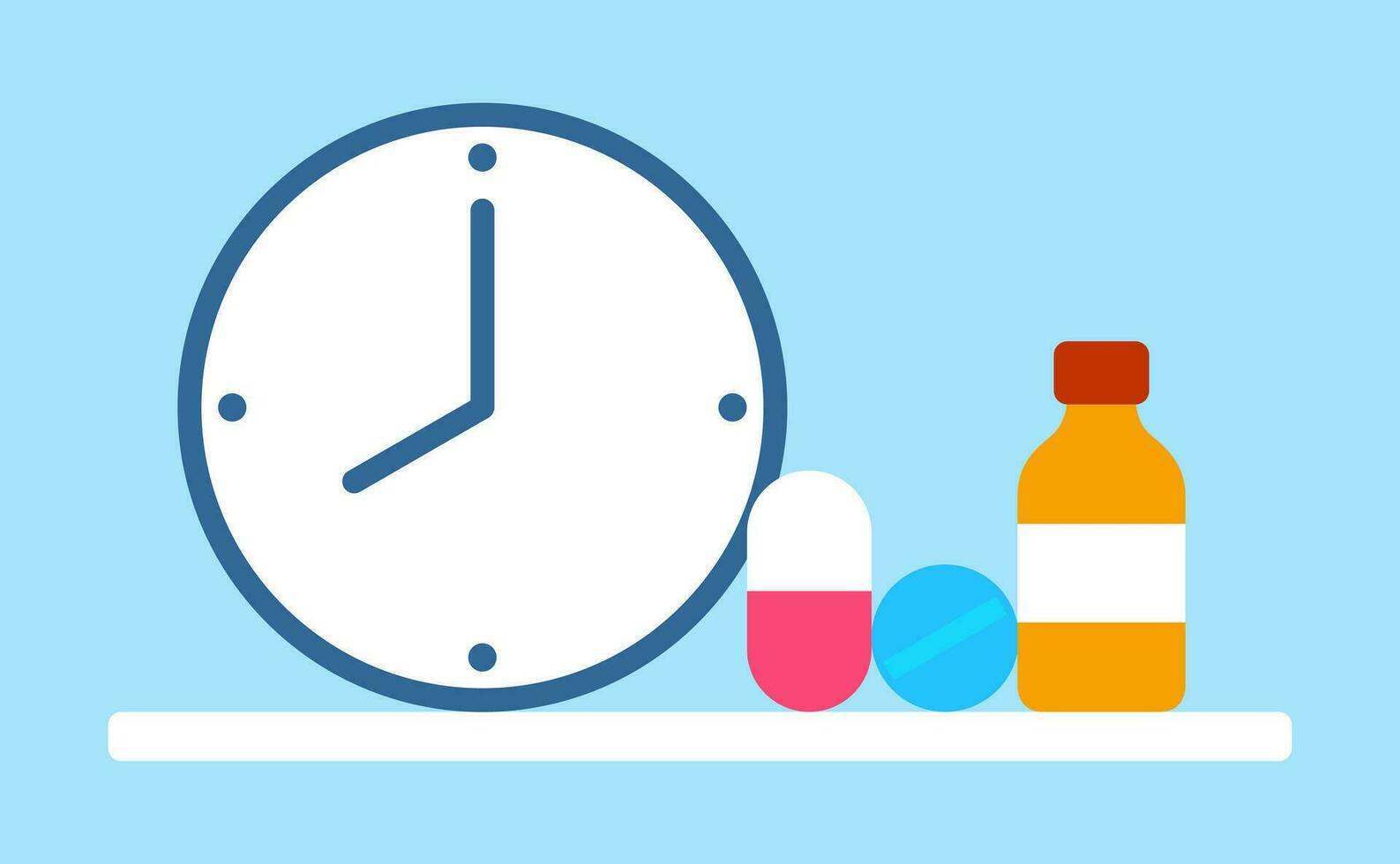 tiempo web cápsula, hora a tomar pastillas, jarabe, cápsula, medicamento, dosis hora icono. vector ilustración