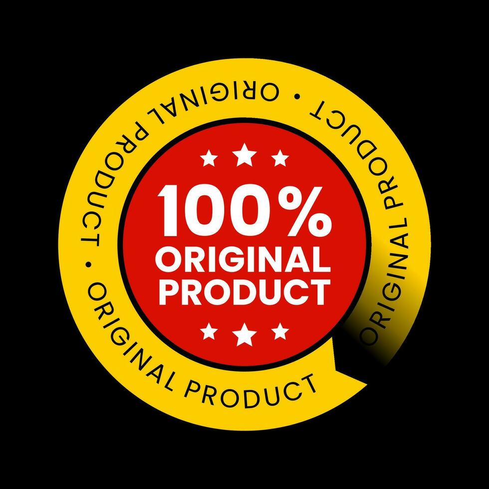 Original Label Design 100 Percent Satisfaction Guaranteed, in a unique loop ribbon concept vector