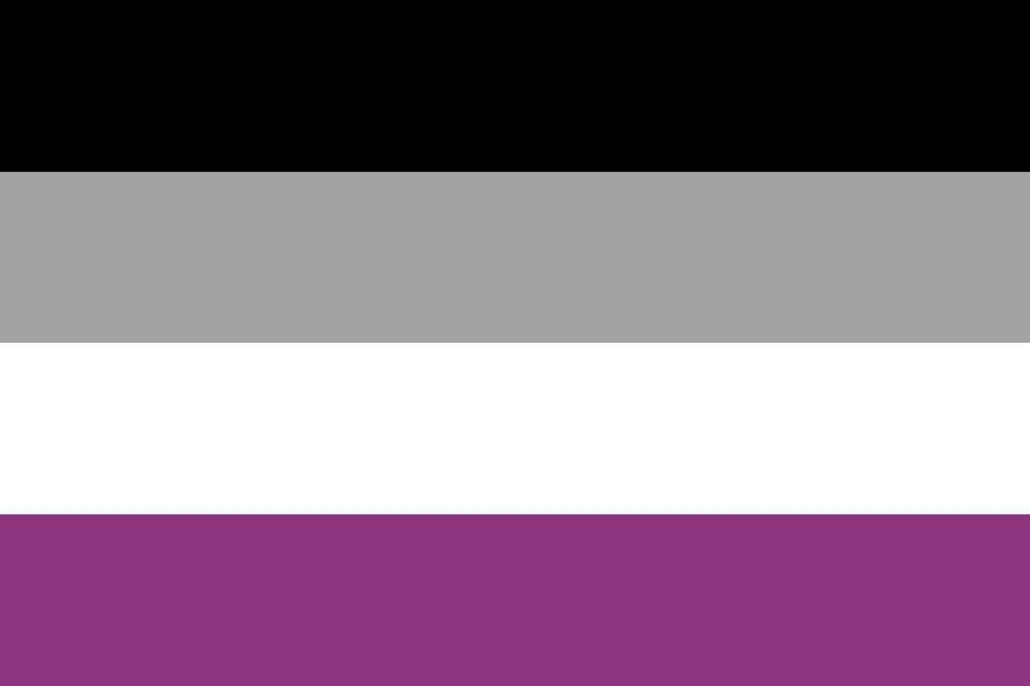 Asexual pride flag. Graphic element. Vector illustration.