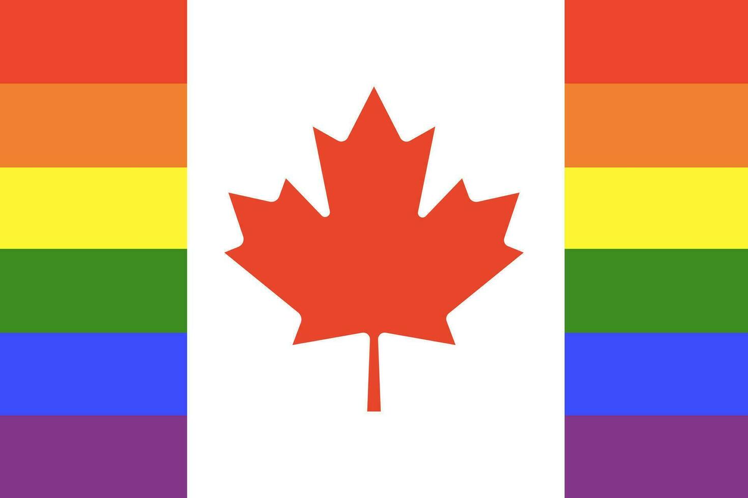 Lgbt flag of Canada. Pride month. Flag background. Freedom and love concept. Activism, community. vector