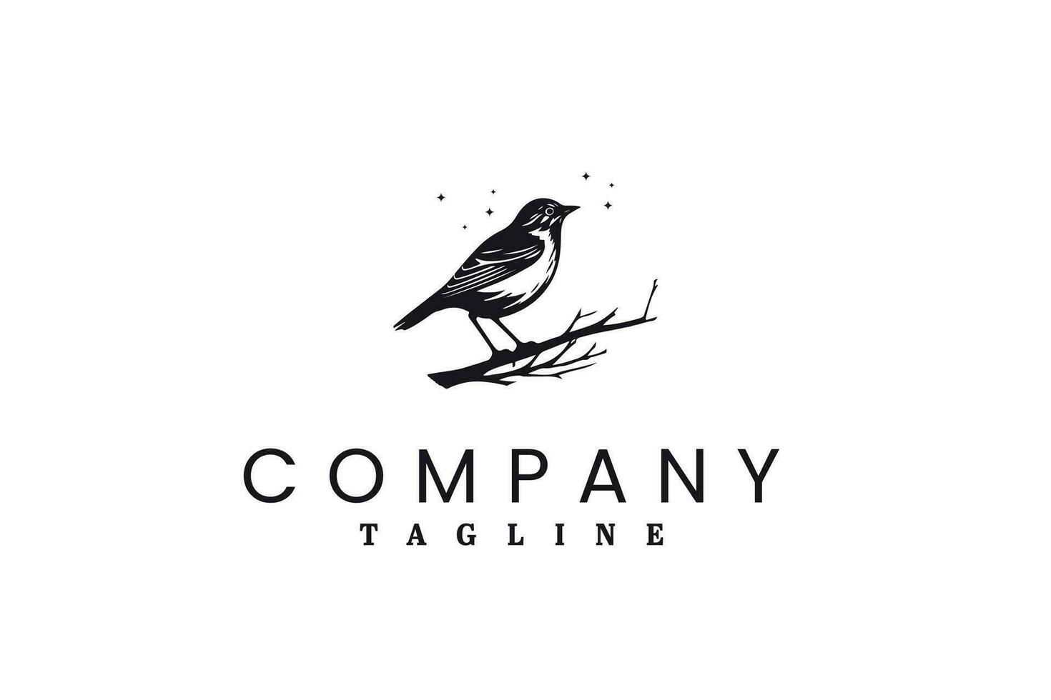 sparrow bird logo design vector