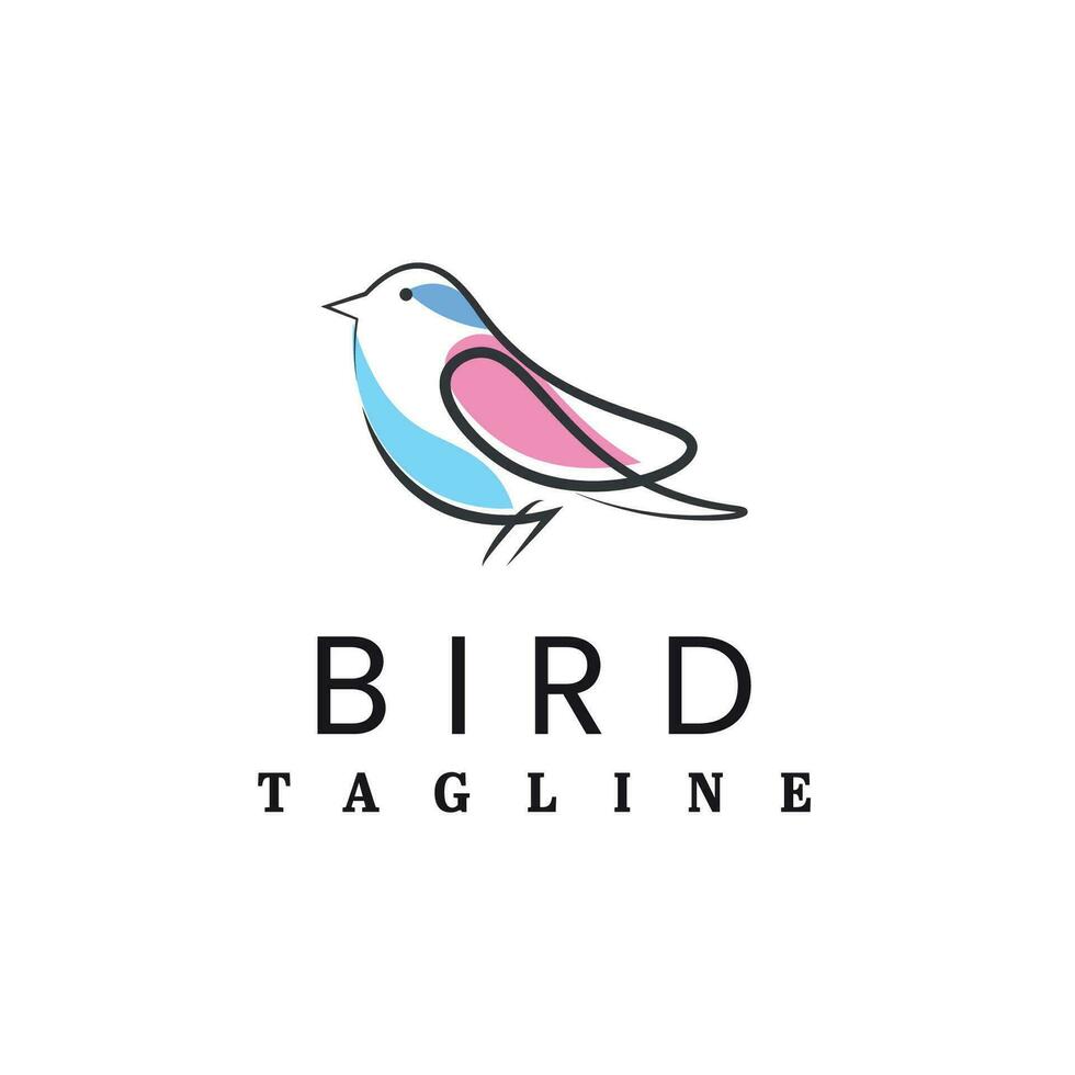 sparrow bird logo design vector