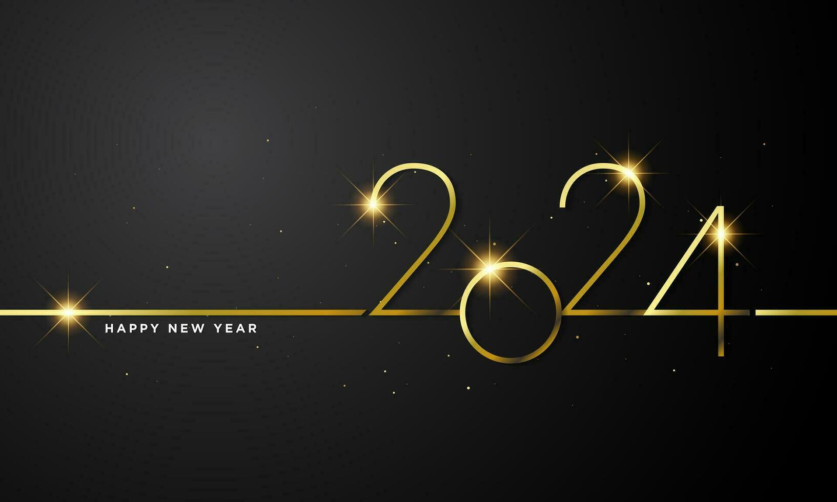 2024 Happy New Year Background Design. vector