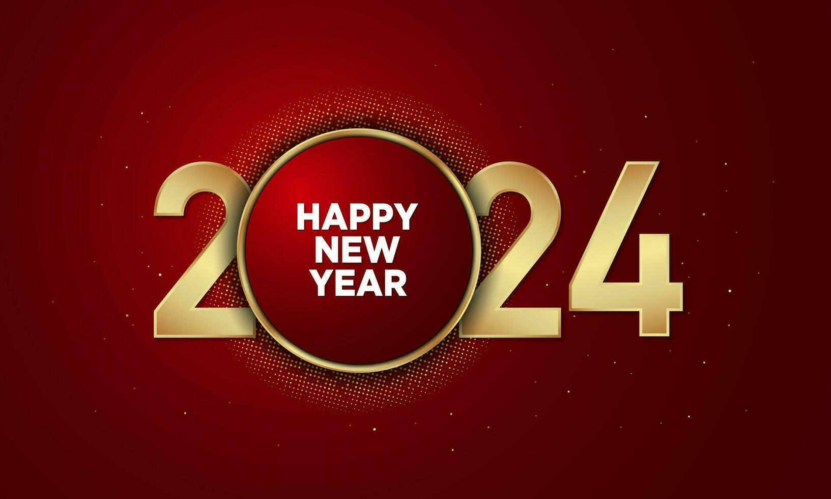 2024 Happy New Year Background Design. Vector Illustration.