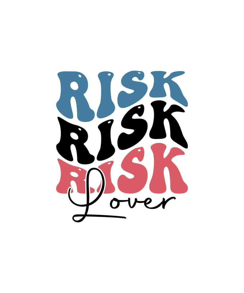 Risk lover retro wave t-shirt designs bundle. also for design for t-shirts, tote bags, cards, frame artwork, phone cases, bags, mugs, stickers, tumblers, prints, pillows, etc vector