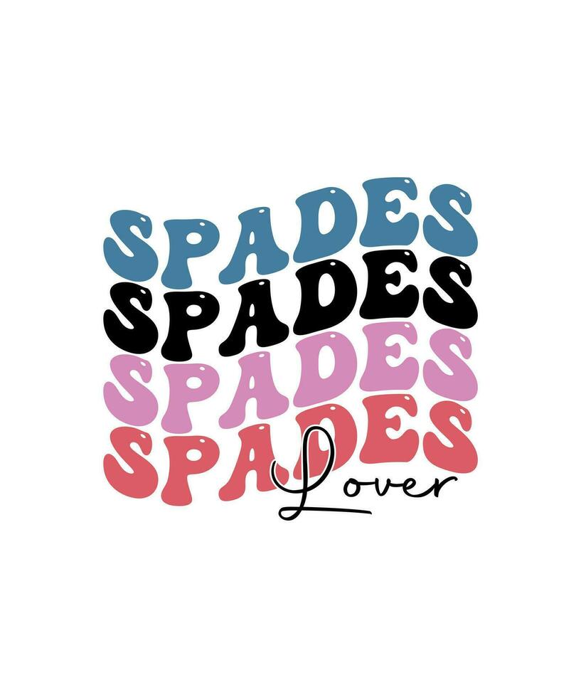 Spades lover retro wave t-shirt designs bundle. also for design for t-shirts, tote bags, cards, frame artwork, phone cases, bags, mugs, stickers, tumblers, prints, pillows, etc vector