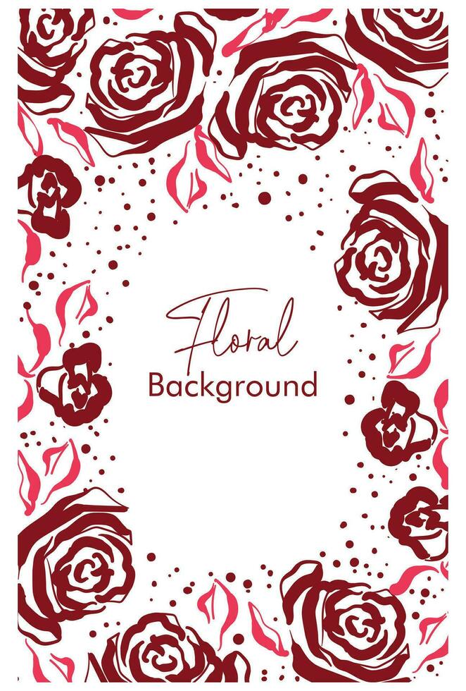 Rose seamless pattern background vector