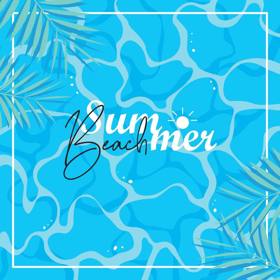 summer vector background with sea